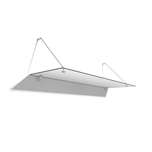 Durovin Bathrooms Front Door Glass Canopy 1800 x 900mm Over Door Shelter - 13mm Frosted Safety Glass