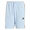 adidas Herren Essential Three Stripes French Terry Short, Glow Blue/Black, L