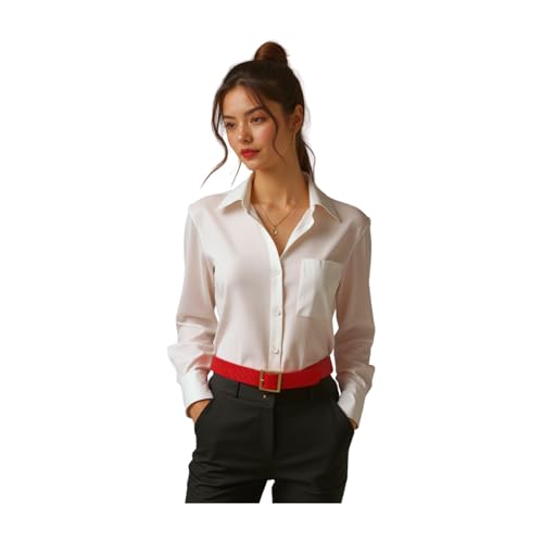 Women Red Skinny Belt - Hip High Waist Basket Weave Band Gold Square Buckle S M z0753