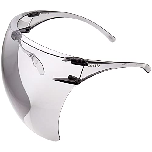 Image of zeroUV - Protective Face Shield Full Cover Visor Glasses /Sunglasses (Anti-Fog /Blue Light Filter) (Light /Smoke)