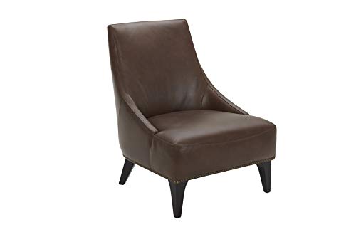Amazon Brand – Stone & Beam Shorebrook Deep Leather Accent Chair, 27.6"W, Brow Amazon Brand – Stone & Beam Shorebrook Deep Leather Accent Chair, 27.6"W, Brow