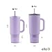 Ello Port 30oz Tumbler with Carry Loop & Integrated Handle | Vacuum Insulated Stainless Steel Reusable Water Bottle Travel Mug | Leak Proof Lid | Flexible Straw | BPA-Free | Dishwasher Safe | Lilac