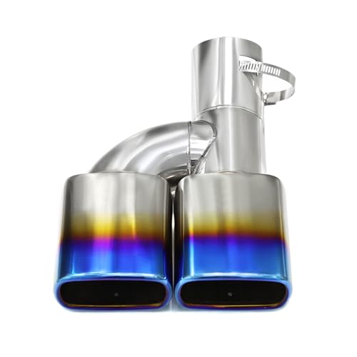 Sortie carrée embout echappement bleu pour personnalisation de buse silencieux Toyota CHR