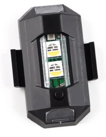 Airplane Light (7 Colors) Waterproof Universal Warning Signal Blinker LED Strobe Rechargeable Safety Light for Bike Motorcycles Cars Bicycle Drones Helmet - Pack of 2