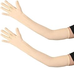 F Y V Cotton Full Finger Hand Arm Sleeves for Unisex – UV Sunburn and Dust Protection Arm Covers for Outdoor Riding Driving Biking and Daily Use