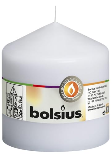 Bolsius Pillar Candle (4 x 4in) (White)