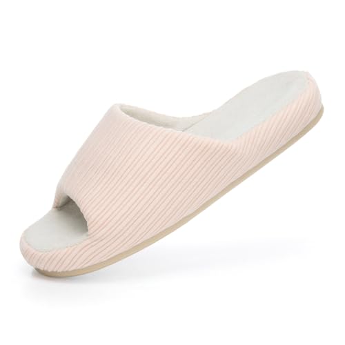 Chantomoo Womens Slippers Comfort Memory Foam House Open Toe Slippers for Indoor Bedroom Outdoor...