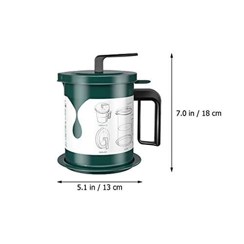 DOITOOL Armazenamento Pode Com Coador de Aço Inoxidável Filtro de Óleo Pote de Óleo de Gordura de Ba