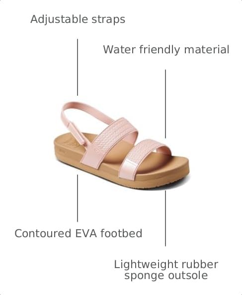 Image of REEF Girls Toddler /Little Kid Water Vista Platform Sandal, Water Friendly, Adjustable Strap