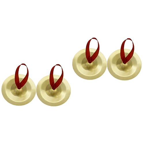 ifundom 2 Pairs Small Cymbals Percussion Mini Musical Instruments Non-slip Perfect for Party