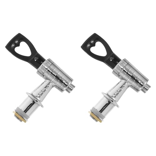 LckCryspho 2個入り 交換用スピゴット 水タンクスパウト バレル蛇口 レバーハンドル付き 金属製 キャンプ レストラン対応 (Style B)