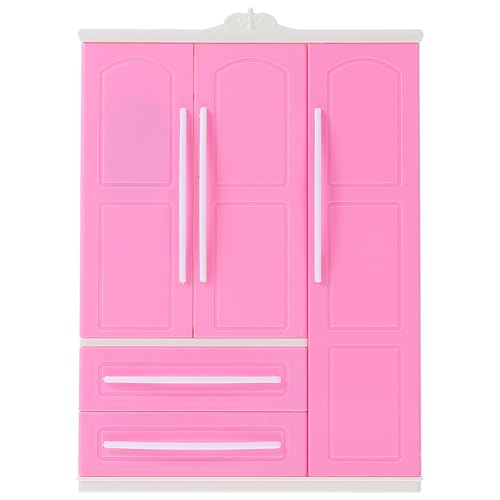 Accessoire de mobilier de jeu éducatif Hohopeti armoire en bois poupée