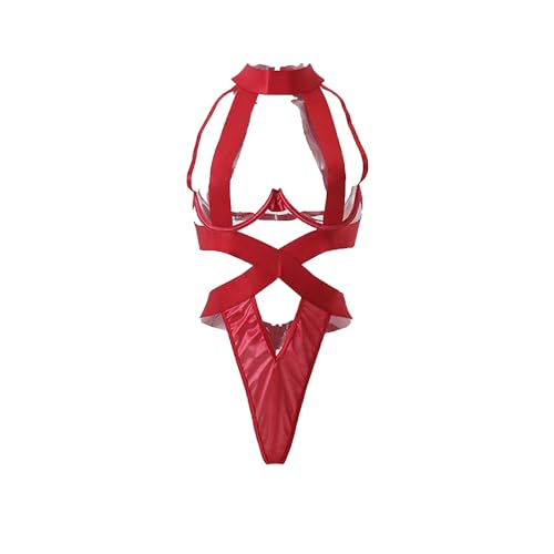 Ensemble lingerie exotique pour une nuit romantique inoubliable avec bodysuit et tour de cou