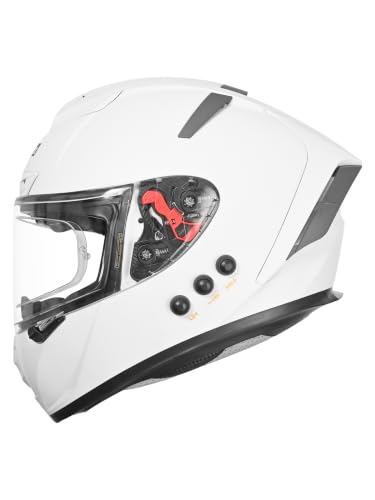 Image of HEADFOX H4 BRO1 Bluetooth Helmet for Men | DOT Certified Full Face Bike Helmet with Strap-On Bluetooth | Calls, Music, Voice Assistant | Matte & Glossy