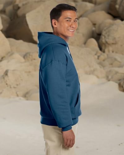 Image of Gildan Men's Heavy Blend Drawcord Hooded Sweatshirt, Safety Pink