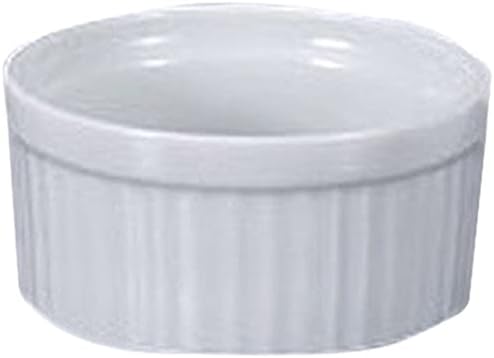 Set of 10, Western Ceramic Single Item, White Souffle LL [3.5 x 1.7 inches (8.8 x 4.3 cm)] [Restaurant, Ryokan, Japanese Tableware, Restaurant, Commercial Use, Tableware, Tableware]