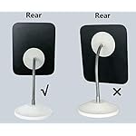 YEAKE Adjustable Flexible Gooseneck Makeup Mirror,360°Rotation Folding Portable Desk Vanity Mirror with Stand Shower Shaving Cosmetic Mirror Square - Image 3