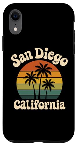 サンディエゴ レトロ カリフォルニア サーフ ビーチ SD La Jolla Oceanside スマホケース iPhone XR 用