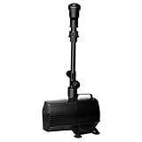 La gama Hidom CPF de bombas de fuente de estanque está disponible en 4 tamaños con caudales de 1200 l/h a 5000 l/h.
