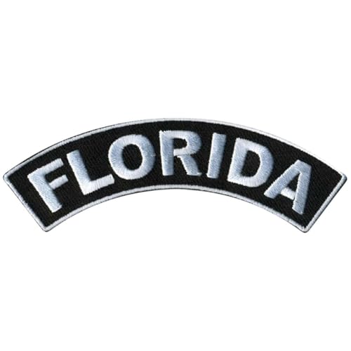 Hot Leathers Florida 4” X 1” Top Rocker Patch PPM4018-4 Width x 1 Height Inches