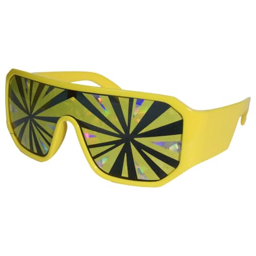 Pro Wrestling Tees Officially Licensed Macho Man Sunglasses - Yellow/Silver Burst
