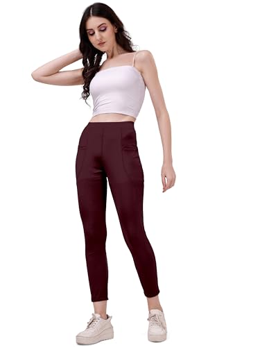Image of Mehrang Gym Wear for Women Stretchable Yoga Pants, Fitness Gym Leggings, Gym Pants, Track Pants, Sports Tights, Active Wear Lower for Women