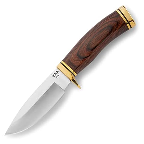 Buck Knives 192 Vanguard Fixed Blade Knife with Leather Sheath - Walnut Cover