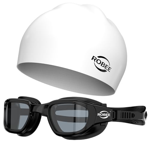 Robee Swim Goggles for Men Women Youth, Anti-Fog No Leaking
