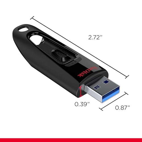 Image of SanDisk Ultra 64GB, USB 3.0, Flash Drive, Upto 130MB /s R, Pendrive, Black, 5Y Warranty (SDCZ48-064G-I35)