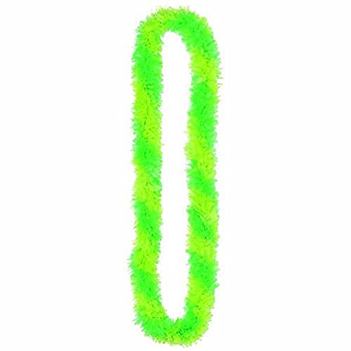 Amscan 318348 Green Two-Tone Fringe Poly Lei, 1ct