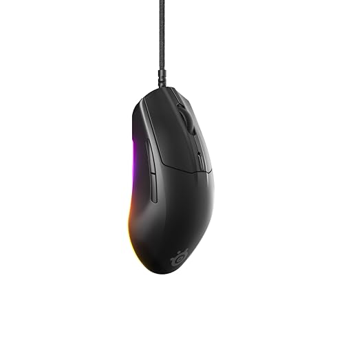 SteelSeries Rival 3 Gen 2 - Souris Gaming 8500 DPI - Capteur Optique TrueMove Core - Durabilité 60 Millions de clics - Faible Latence - Poids léger 77 g - Patins 100% PTFE - RGB - Noir