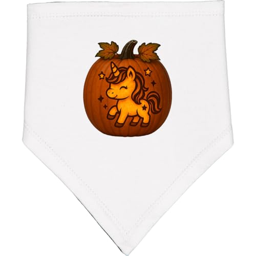 inktastic Halloween Unicorn Pumpkin Baby Bandana Bib