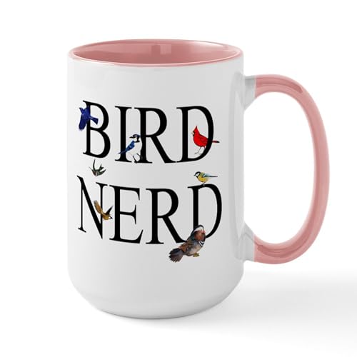 Taza grande Bird Nerd 15 oz de cerámica miniatura 1