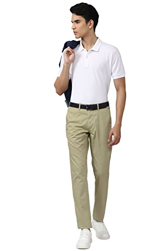 Image of Van Heusen Men's Mid Rise Regular Fit Ankle-Length Twill Chinos