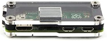 Zebra Zero Heatsink Case in Black Ice for Raspberry Pi Zero 1.3 & Wireless ~ C4Labs