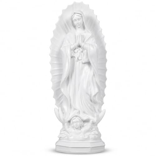 Estatua Virgen de Guadalupe DECHOUS 7.5 in Resina Blanca
