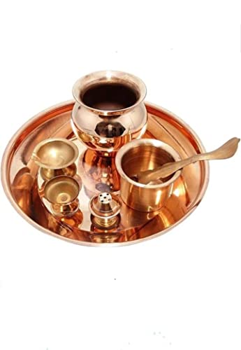 Puja Pooja Thali/Aarti Bartan Plate Set for Several Occasions Lik...