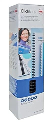 GBC 387340E ClickBind Binderücken Bis zu 145 Blatt, weiß, 16mm (50er Pack)