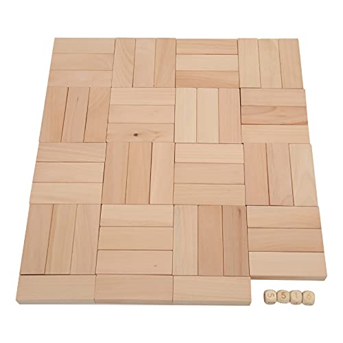 Juego de torre de madera de 51 bloques apilables clásicos para niños a partir de 3 años
