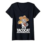 Photo Gallery donna tacocat spelled backwards is tacocat cat and taco lover maglietta con collo a v Photo Gallery donna tacocat spelled backwards is tacocat cat and taco lover maglietta con collo a v