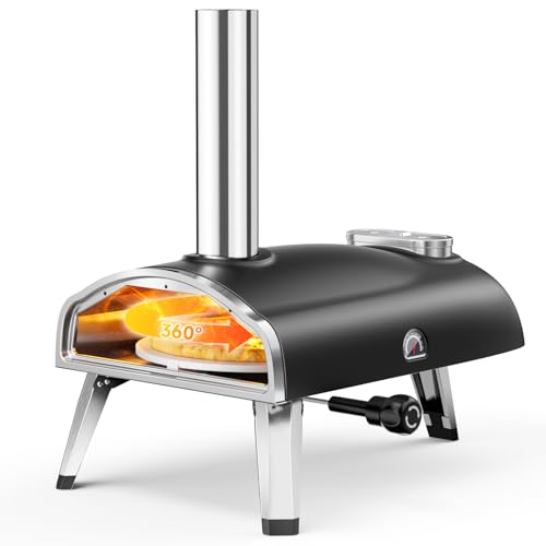 Iseasy 4104102 Pizza Oven Outdoor 12 Inch Wood Fire Pizza Ovens Pellet Pizza Stove cover