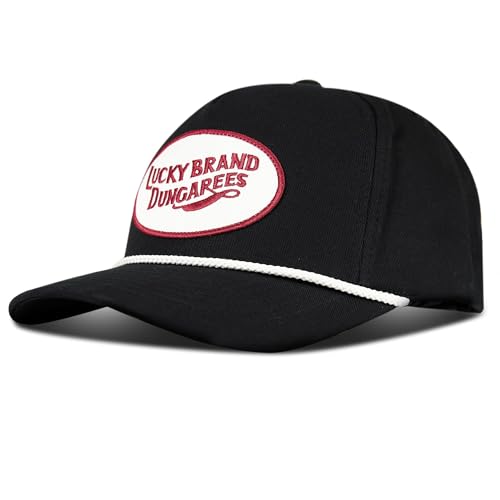 Image of Lucky Brand Snapback Hat | Adjustable | Baseball Cap | Retro | American Heritage | 5 Panel Design | Cotton Canvas