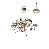 House2Home Upholstery Tacks for Furniture, 7/16' Upholstery Nail Heads for Furniture Trim, Decorative Nails for Wood and Upholstered Furniture, 100 Decorative Silver Nail Heads, Nailhead Trim Kit