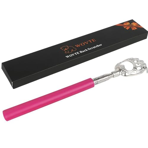Image of WOVTE Bear Claw Telescopic Back Scratcher for Women, Mothers Day Gifts Christmas Birthday Gifts Stocking Stuffers for Women Mom(Pink)