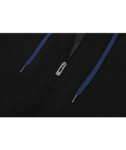 Image of GEEK LIGHTING Men's Fleece-Lined Zip Up Hoodie, Thick Hooded Jacket Winter Warm Athletic Sweatshirt