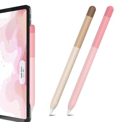 Image of Delidigi for Apple Pencil Pro (2024) & Apple Pencil 2nd Generation Case | 2 Pack Gradient Color Design Silicone Sleeve Cover, Comfortable Grip, Magnetic Charging Compatible, Double Tap Support