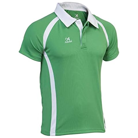 ASIOKA Men's Rome Polo Shirt, Green/White, XXL Cover