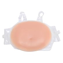Fake Pregnant Belly, Silicone Fake Pregnancy Belly with Adjustable Strap, Artificial Prosthetic Belly Baby Bump Costume, Tummy Photography Actor Performance Prop, Fake Baby Belly