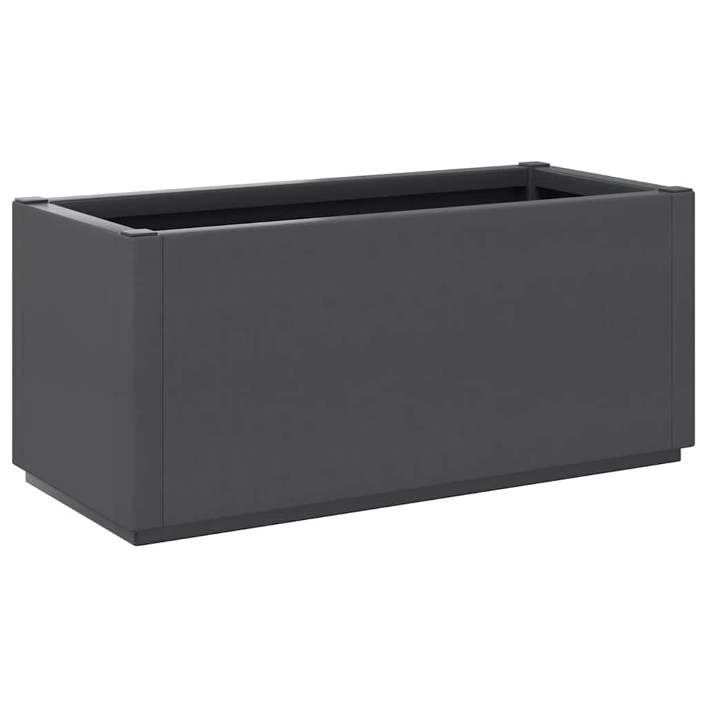 vidaXL Donica ogrodowa, ciemnoszara, 80x36x35 cm, PP, doniczka, donica ogrodowe, osłona na doniczkę, osłonka na doniczke, plastikowa donica
