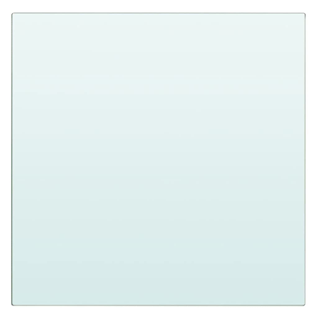 2er Set Glas Wandregal Transparent 30x25 cm | Stabile Glasböden als Wanddeko für Wohnung und Büro | Wandboard für Ablage und Display
